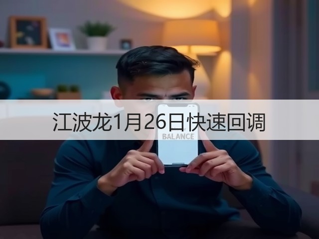 江波龙1月26日快速回调(图2) 江波龙1月26日快速回调(图2)