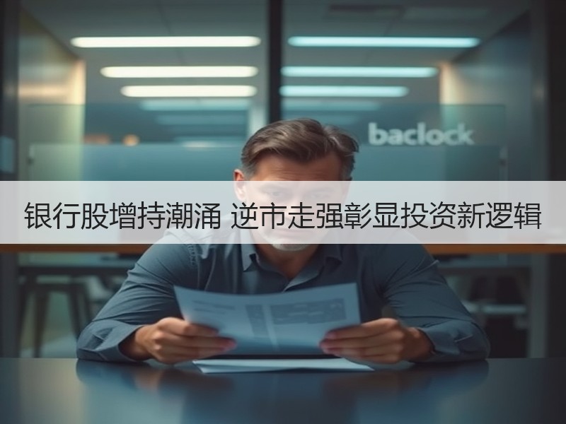 银行股增持潮涌 逆市走强彰显投资新逻辑