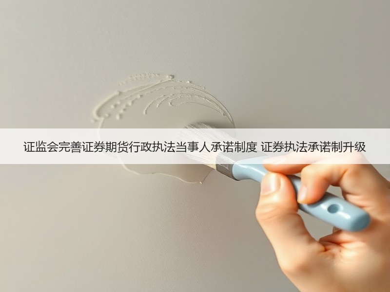 证监会完善证券期货行政执法当事人承诺制度 证券执法承诺制升级