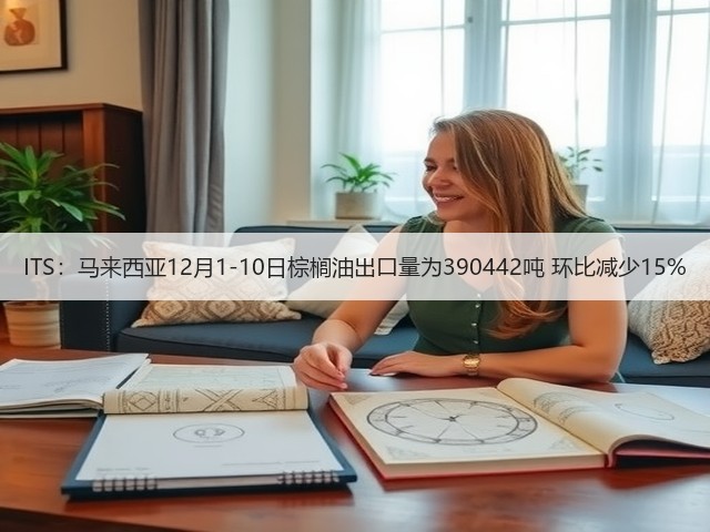 ITS：马来西亚12月1-10日棕榈油出口量为390442吨 环比减少15%(图1)