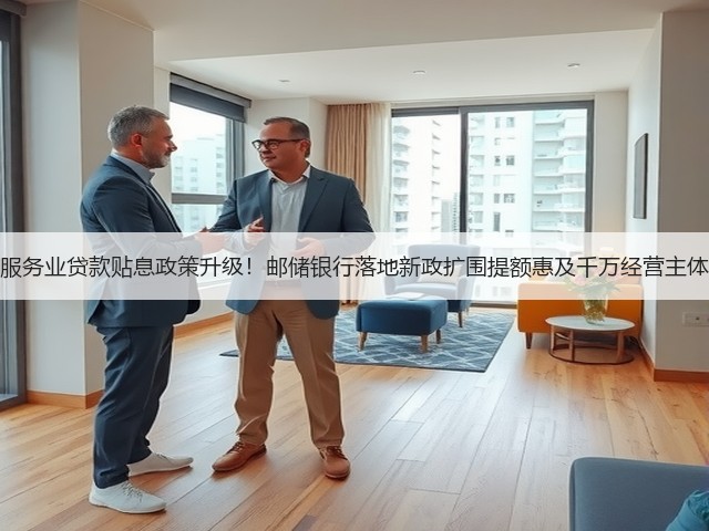 服务业贷款贴息政策升级!邮储银行落地新政扩围提额惠及千万经营主体(图1) 服务业贷款贴息政策升级!邮储银行落地新政扩围提额惠及千万经营主体(图1)