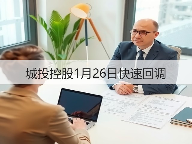 城投控股1月26日快速回调(图2) 城投控股1月26日快速回调(图2)