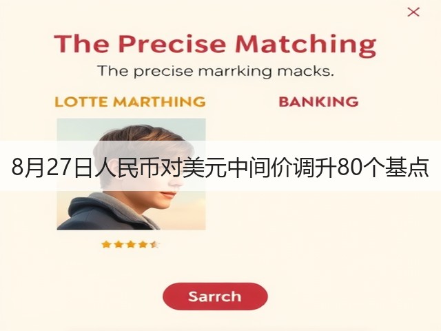 8月27日人民币对美元中间价调升80个基点(图1)