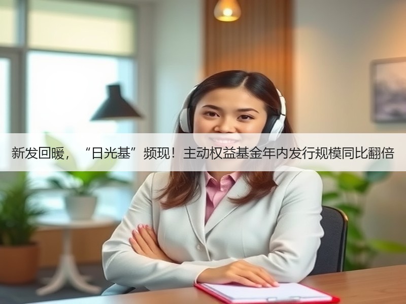 新发回暖，“日光基”频现！主动权益基金年内发行规模同比翻倍