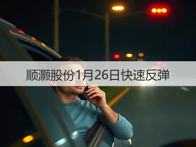 顺灏股份1月26日快速反弹(图3) 顺灏股份1月26日快速反弹(图3)