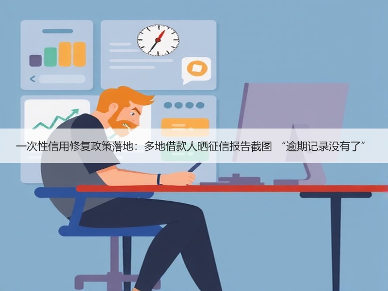 一次性信用修复政策落地：多地借款人晒征信报告截图 “逾期记录没有了”