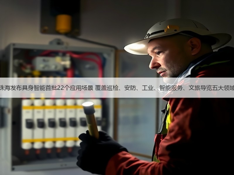珠海发布具身智能首批22个应用场景 覆盖巡检、安防、工业、智能服务、文旅导览五大领域