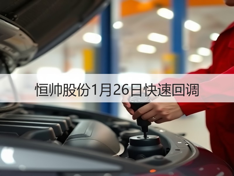恒帅股份1月26日快速回调