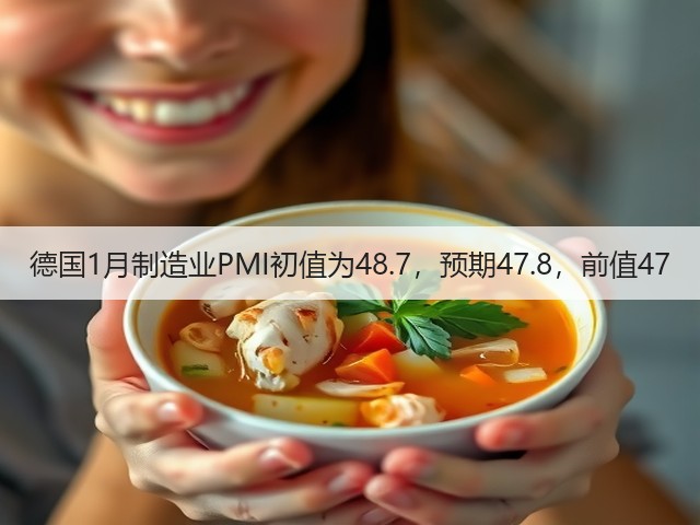 德国1月制造业PMI初值为48.7，预期47.8，前值47(图1)
