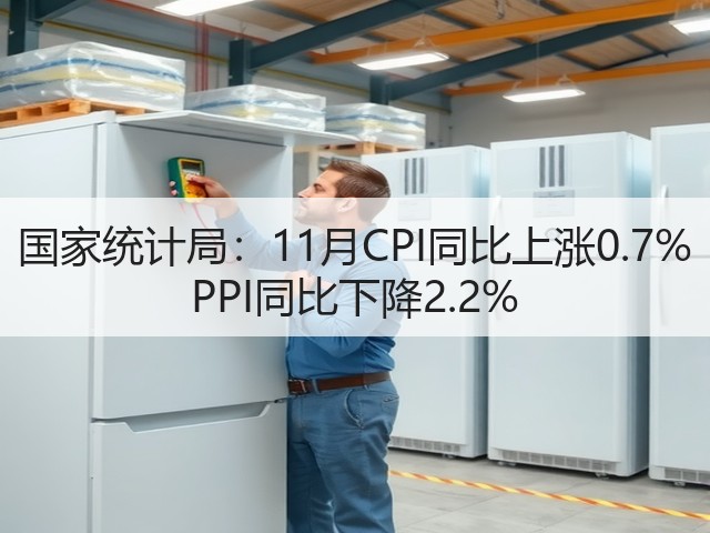 国家统计局：11月CPI同比上涨0.7% PPI同比下降2.2%(图3)
