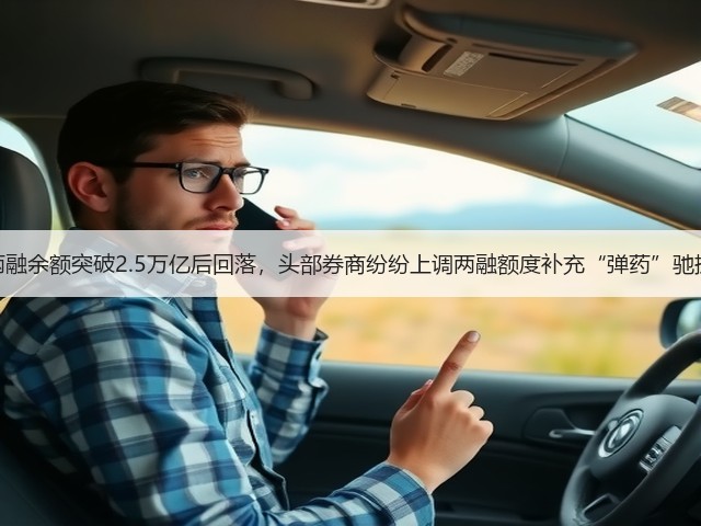 两融余额突破2.5万亿后回落，头部券商纷纷上调两融额度补充“弹药”驰援(图1)