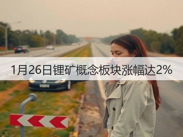 1月26日锂矿概念板块涨幅达2%(图1)