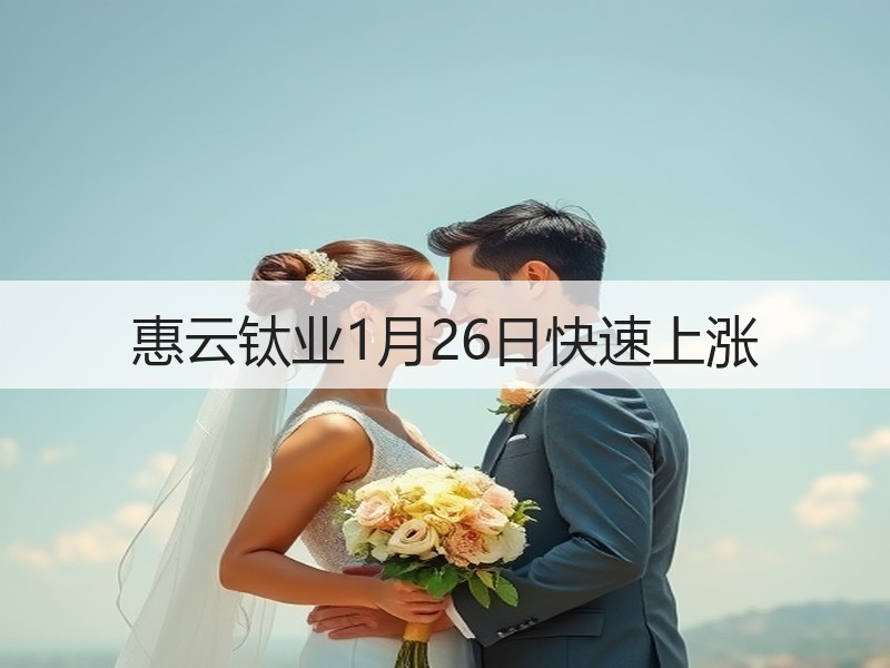 惠云钛业1月26日快速上涨