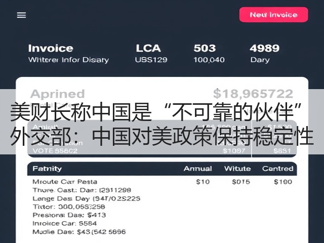 美财长称中国是“不可靠的伙伴” 外交部：中国对美政策保持稳定性(图2)