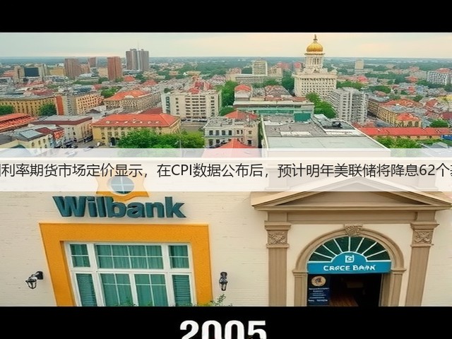 美国利率期货市场定价显示，在CPI数据公布后，预计明年美联储将降息62个基点(图1)