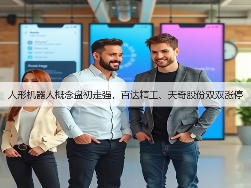 人形机器人概念盘初走强，百达精工、天奇股份双双涨停