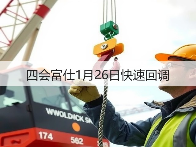 四会富仕1月26日快速回调(图1) 四会富仕1月26日快速回调(图1)