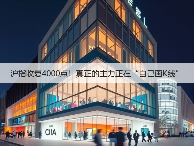 沪指收复4000点！真正的主力正在“自己画K线”(图1)