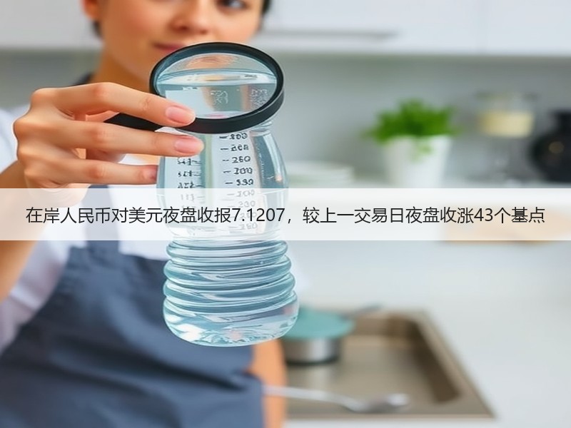 在岸人民币对美元夜盘收报7.1207，较上一交易日夜盘收涨43个基点