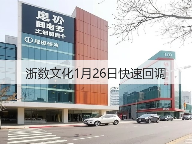 浙数文化1月26日快速回调(图2) 浙数文化1月26日快速回调(图2)