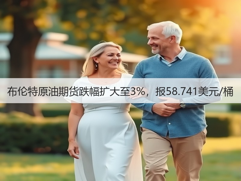 布伦特原油期货跌幅扩大至3%，报58.741美元/桶