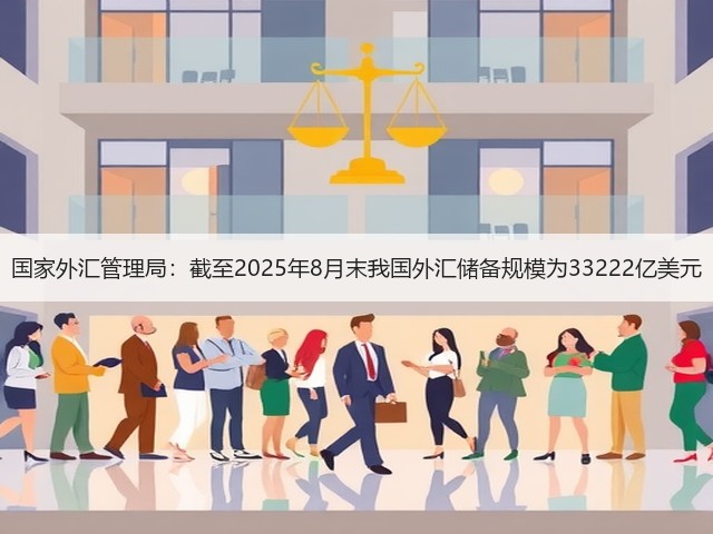 国家外汇管理局：截至2025年8月末我国外汇储备规模为33222亿美元(图3)