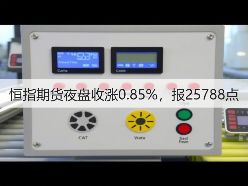 恒指期货夜盘收涨0.85%，报25788点