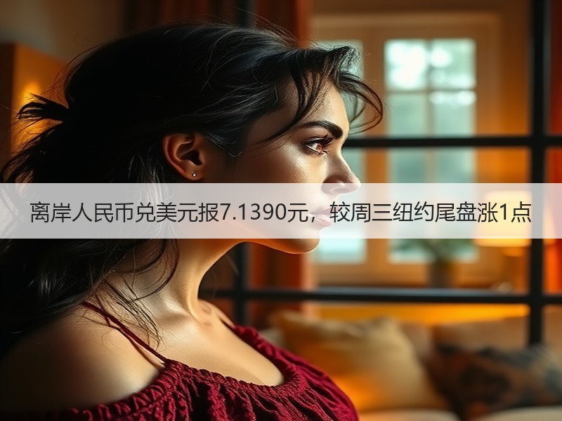 离岸人民币兑美元报7.1390元，较周三纽约尾盘涨1点