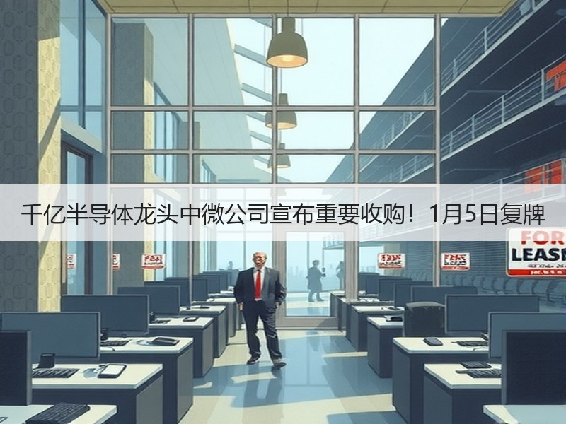 千亿半导体龙头中微公司宣布重要收购！1月5日复牌