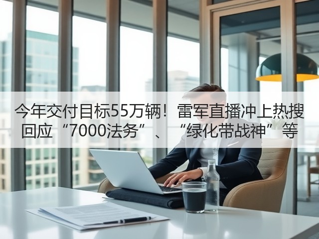 今年交付目标55万辆!雷军直播冲上热搜 回应“7000法务”、“绿化带战神”等(图3) 今年交付目标55万辆!雷军直播冲上热搜 回应“7000法务”、“绿化带战神”等(图3)