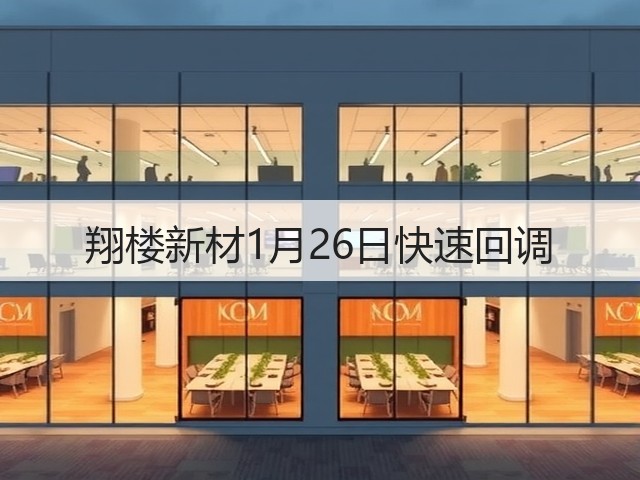 翔楼新材1月26日快速回调(图2)