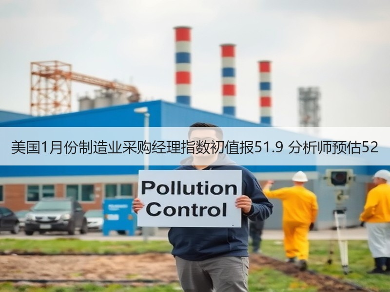 美国1月份制造业采购经理指数初值报51.9 分析师预估52
