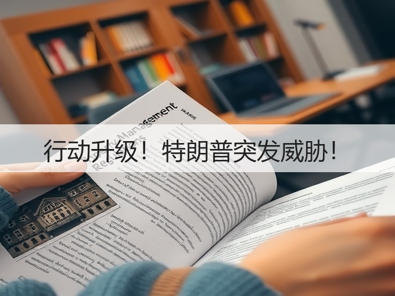 行动升级！特朗普突发威胁！