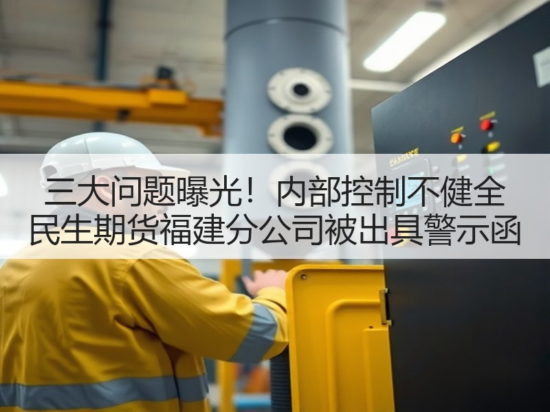 三大问题曝光！内部控制不健全 民生期货福建分公司被出具警示函