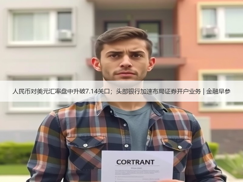 人民币对美元汇率盘中升破7.14关口；头部银行加速布局证券开户业务 | 金融早参