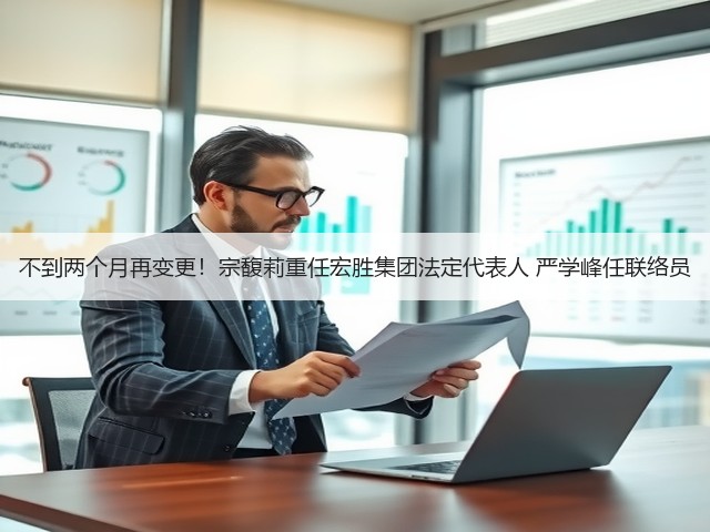 不到两个月再变更!宗馥莉重任宏胜集团法定代表人 严学峰任联络员(图2) 不到两个月再变更!宗馥莉重任宏胜集团法定代表人 严学峰任联络员(图2)