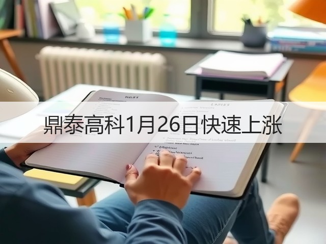 鼎泰高科1月26日快速上涨(图3)