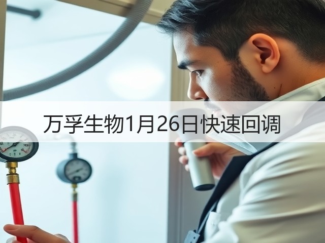 万孚生物1月26日快速回调(图1)