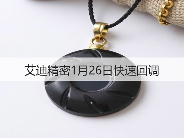 艾迪精密1月26日快速回调(图1) 艾迪精密1月26日快速回调(图1)