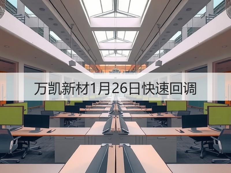 万凯新材1月26日快速回调