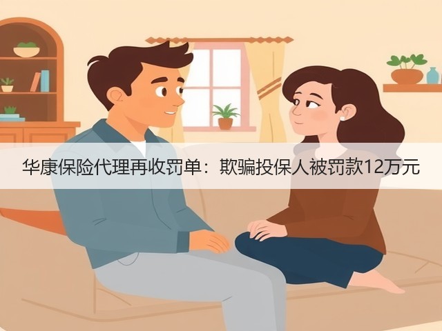 华康保险代理再收罚单:欺骗投保人被罚款12万元(图1) 华康保险代理再收罚单:欺骗投保人被罚款12万元(图1)