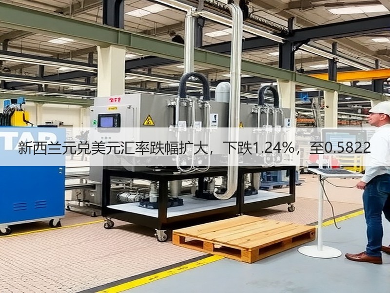 新西兰元兑美元汇率跌幅扩大，下跌1.24%，至0.5822